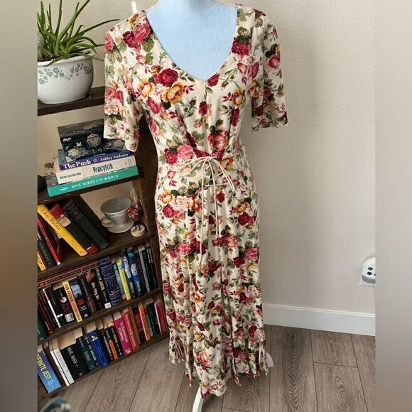 VINTAGE Nostalgia Floral Corset Dress - Picture 1 of 7